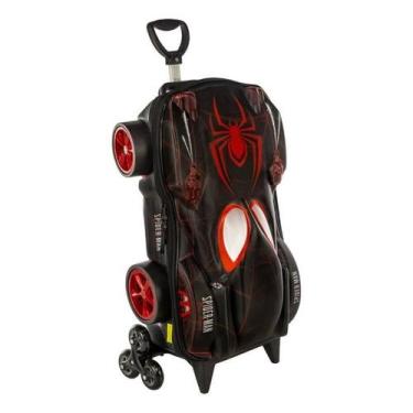 Imagem de Mala De Viagem Infantil Com Rodinha Homem Aranha 3D Preto - Max Toy