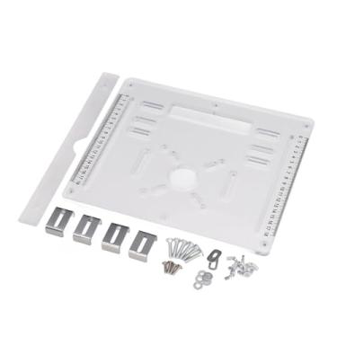 Imagem de LiebeWH Máquina de Corte de Placa Giratória para Carpintaria, Placa Base de Acrílico Transparente Com Fixadores de Aço Inoxidável, Suporta Cortes de 45 Graus e 90 Graus para Várias Máquinas