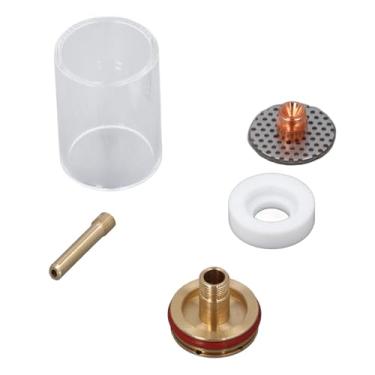 Imagem de Garosa Conjunto de Copo de Vidro para Tocha de Soldagem TIG, Kit de Conector de Latão Com Caixa de Armazenamento para Tochas WP 17 18 26, Design Preciso para Soldagem Confortável Em Vários Locais