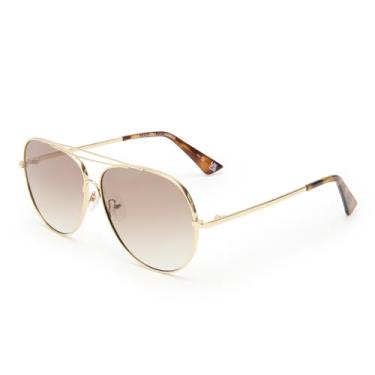 Imagem de Le Specs Óculos de sol Abracadabra - Ouro brilhante, aviador, feminino, estilo glamoroso macio