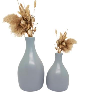 Imagem de Vaso Decorativo De CerâMica — Adequado Para Arranjos Florais, DecoraçãO De Interiores, Salas De Estar E Mesas De Jantar(AZUL)