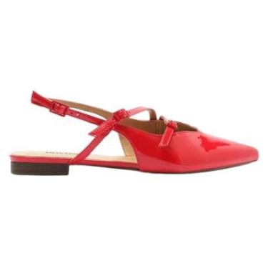Imagem de Sapatilha Anacapri Slingback Bico Fino Duas Tiras Verniz-Feminino