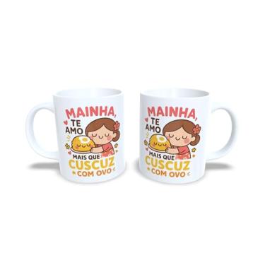 Imagem de Caneca de Cerâmica 325ml com Gírias do Nordeste, Frase Nordestina, Branca (20964)