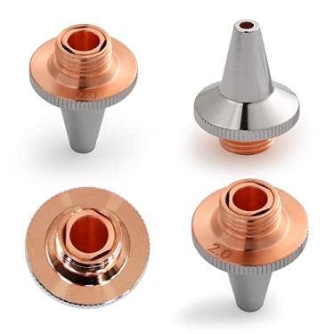 Imagem de FONLAND Raytools Bocal a laser 3D 10 peças M8 Diâmetro: 15 mm H19 mm Calibre 1.0-3.0 Rosca M8 Raytools Bico de corte 3D cromado de camada dupla para Raytools 3D BT240S BM109