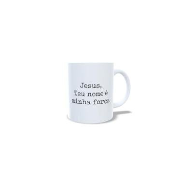 Imagem de Caneca de Cerâmica 325ml com Tema Católico Luz Divina, Branca com Imagem Religiosa e Frase Inspiracional (13742)