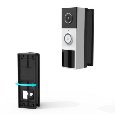 Imagem de Suporte angular para câmera de campainha de vídeo Tapo TP-Link D210, suporte ajustável de 0 a 45° para câmera de campainha TP-Link D225, kit de placa de parede em cunha para suporte de canto para