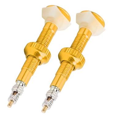 Imagem de KIMISS 1 par de Extensor de Válvula Presta de Liga de Haste de Válvula Sem Câmara de Ar para Bicicletas de Montanha - Leve, Compacto, Hermético, Resistente à Ferrugem, Fácil de Instalar (#2)