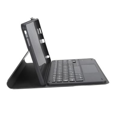 Imagem de Cryfokt Capa de Couro Pu para Teclado Tab M10 5g, Com Teclado Sem Fio Romovável, Multitoque para Tablet, Proteção Preta