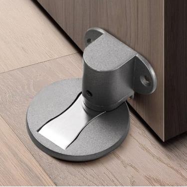 Imagem de Batente de porta de banheiro sem perfuração, protetor de parede antiarranhões, suporte de porta adesivo resistente para vaso sanitário/quarto