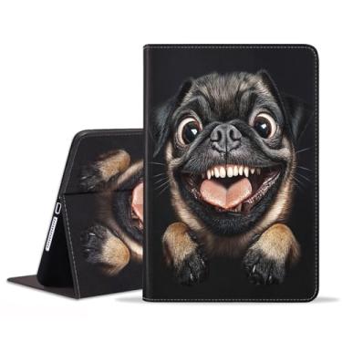 Imagem de POIUYTREW Capa para tablet Samsung Galaxy Tab S11 de 11 polegadas 2025 (modelo: SM-X730/X736B), capa de couro PU inteligente com suporte e despertar/hibernar automaticamente - Pug fofo