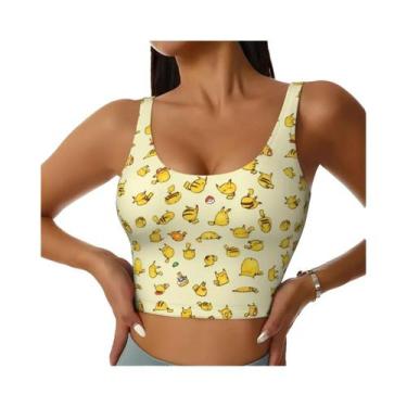 Imagem de Sutiãs Esportivos Personalizados Para Mulheres Pikachu De Alto Impacto