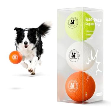 Imagem de Potaroma Bolas de brinquedo para cães para mastigadores agressivos – Pacote com 3 bolas indestrutíveis de E-TPU para animais de estimação flutuantes para piscina de água para cães pequenos e grandes