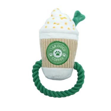 Imagem de BAMLA Pets Coffee Star Dogs Brinquedo engraçado para cães – Paródia de pelúcia com várias camadas internas de malha, corda de nylon resistente e enrugada