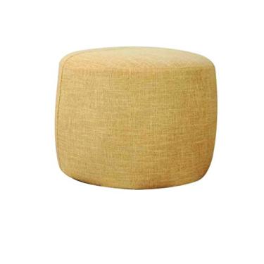 Imagem de Banqueta de apoio para os pés/apoio para os pés, moderno, criativo, triângulo, banco, assento simples, macio, banco de tecido, banco de sofá para casa, banquinho para pés (cor: cinza) (amarelo)