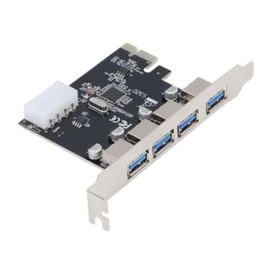 Imagem de EBTOOLS Placa de Expansão PCIe USB 3.0 de 4 Portas, Adaptador PCI Express de Supervelocidade de 5 Gbps para USB Com Tecnologia de Alimentação Própria, para PCs Desktop Vista XP,