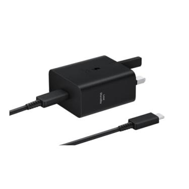 Imagem de Samsung Adaptador de viagem Galaxy Official 45W de carregamento super rápido (com cabo de dados USB-C para C), preto