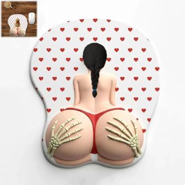 Imagem de Husband Property Tapete de mouse 3D com descanso de pulso, descanso de pulso ergonômico em gel, base de borracha antiderrapante, mouse de silicone macio para mesa de escritório, presente personalizado