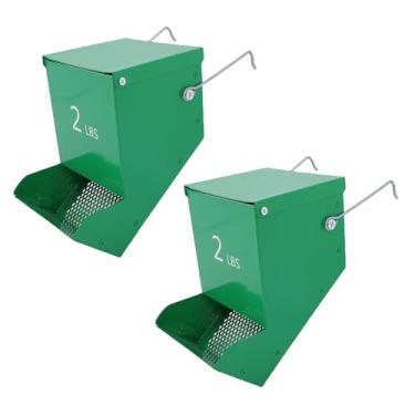 Imagem de GLOGLOW Alimentador de Coelho Suspenso, Design à Prova de Intempéries, Capacidade de 2 Libras, Opções Duplas de Suspensão e Suporte, para Coelhos, Hamsters, Porquinhos-da-índia, Uso Externo e Interno