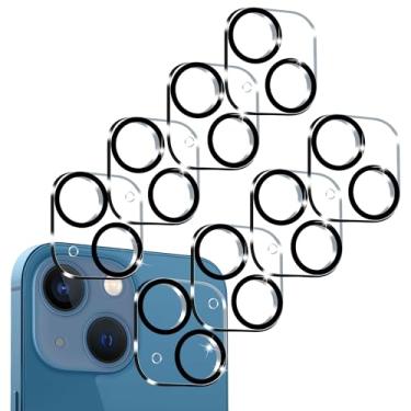 Imagem de Pacote com 8 protetores de lente de câmera de vidro temperado para iPhone 13 e 13 Mini, [dureza 9H] [grau militar à prova de estilhaçamento] ultrarresistente, 8 peças