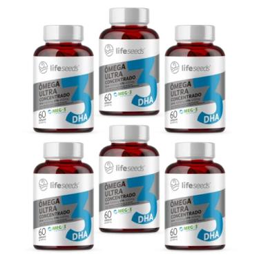 Imagem de Ômega 3 Ultra Concentrado DHA 1.000mg EPA 400mg - Certificação Internacional MEG-3 – 6 Potes - 360 Cápsulas