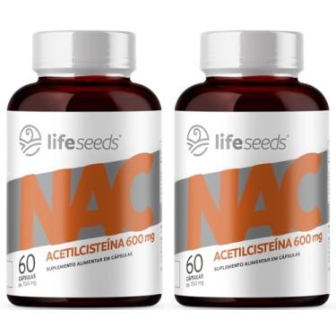 Imagem de NAC - N-Aceitl L-Cisteína - 600mg - 2 Potes - 120 Cápsulas (4 Meses)