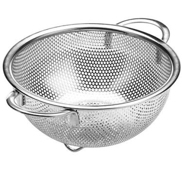Imagem de Escorredor Inox Macarrao Massas Legume Fruta Verdura Multiuso Cozinha 