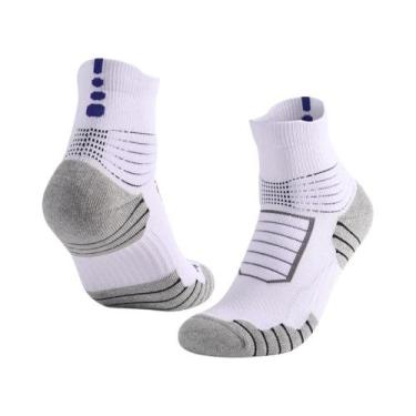 Imagem de Meias De Basquete Masculinas De Algodão Respirável Antiderrapantes Par