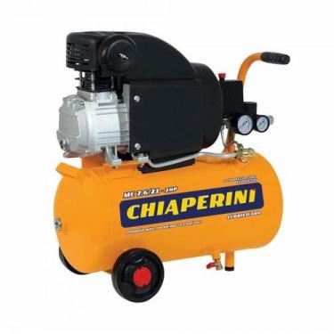 Imagem de Compressor de Ar 7,6  21 Litros  2hp  Monofásica  Sem kit  Chiaperini