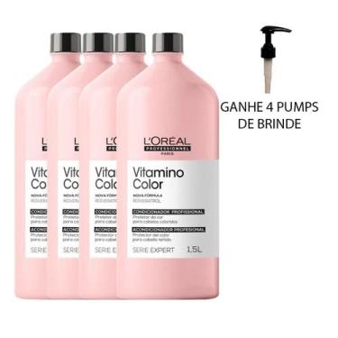 Imagem de Kit (4und) Condicionador Vitamino Color 1,5L - LOréal - L'Oréal Profes
