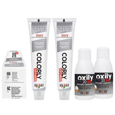 Imagem de Itely  Kit c/2 Tintas Colorly 6N Louro Escuro Intenso + 6C Louro Escur