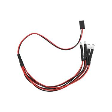 Imagem de Cosiki 4 Peças de Atualização Premium de Luz de Carro RC LED para Carro de Controle Remoto Axial SCX24 1/24, Luzes LED Vermelhas Brancas para Caminhão RC, Alimentadas por Receptor para Melhor