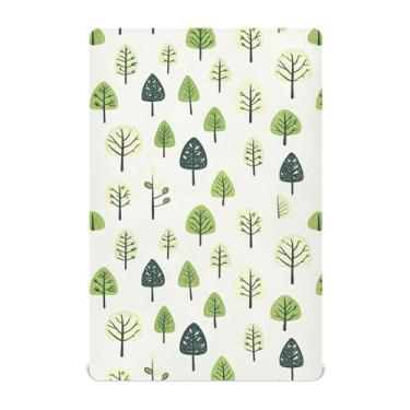 Imagem de SEHANY Lençóis de berço de árvore de Natal para meninos e meninas, de microfibra macia, respirável, 71 x 132 cm, lençol com elástico para berço padrão e colchão infantil