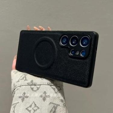 Imagem de Capa de carregamento sem fio fosca Ultra Plus para Samsung S25 S24 S23 (para Galaxy S23/Preto)