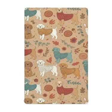 Imagem de SEHANY Lençol de berço de cachorro fofo para meninos e meninas, macio, respirável, elástico, lençol com elástico padrão para bebês de 71 x 132 cm