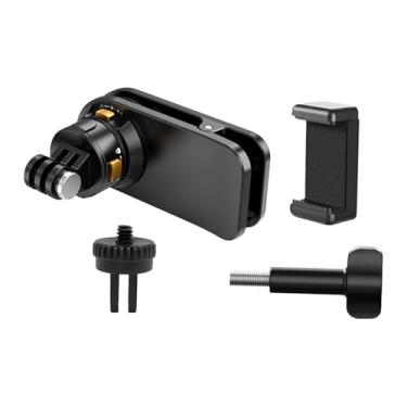 Imagem de BaotyJie Suporte para câmera de ação com alça de mochila e adaptador, suporte de celular com liberação rápida para caminhadas, ciclismo e outras atividades ao