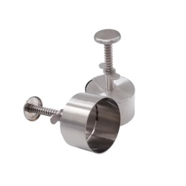 Imagem de Prensa de hambúrguer de aço inoxidável, máquina de hambúrguer de 4 tamanhos para hambúrgueres de carne, bolas de arroz, almôndegas - Cozinha resistente ([caixa branca], prensa de hambúrguer tipo