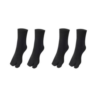 Imagem de Sandalhas De Algodão Respirável Unissex, Chinelo De Dois Dedos, Meias 