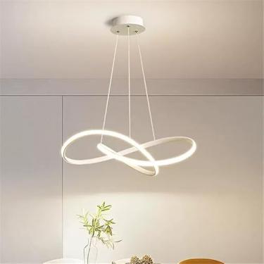 Imagem de Luminária De Teto Pendente Led Moderna Lustre Para Corredor Sala Quarto Cozinha(D09 (G) Branco (28cmx28cmx5cm))