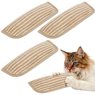 Imagem de Pacote com 3 almofadas de sisal, erva-dos-gatos, brinquedos interativos para gatos internos, almofada de erva de gato para arranhar, aliviar a ansiedade e dentição, economiza móveis, diversão para