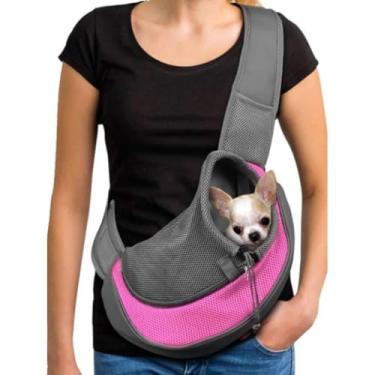 Imagem de Bolsa de Ombro Pet: Transporte Cachorro e Gato – Transversal, Confortável e Prática para Animais Pequenos(WG886-Rosa)