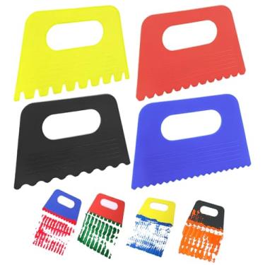 Imagem de Ferramenta raspadora de tinta de plástico, ferramenta de pasta de textura para pintura e desenho de grafite DIY