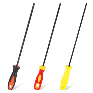 Imagem de Alrhso Kit de amolador de serra de motosserra de 3 peças, lixa para afiador de lâmina de motosserra, lima de 5/81.3 cm 7/81.3 cm 3/40.6 cm para afiador de lâmina de motosserra, afiadores redondos de