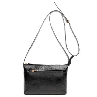 Imagem de Bolsa Transversal em Couro Artlux 9066, Preto