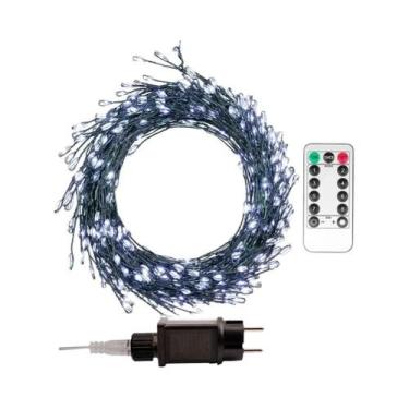 Imagem de Luzes De Natal Em Cordão Com 1000 LEDs 36M, Cabo Verde Com Controle Re