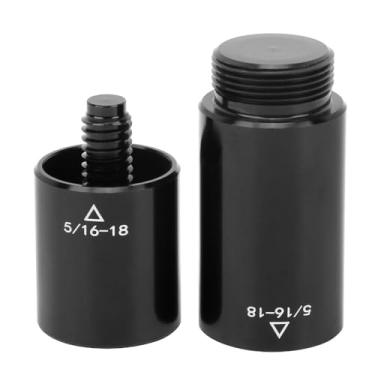 Imagem de Chiffonade Extensão preta para taco de sinuca - Adaptador de rosca 5/16-18 Extensor de eixo intermediário para ajuste de peso do eixo de tacos de bilhar