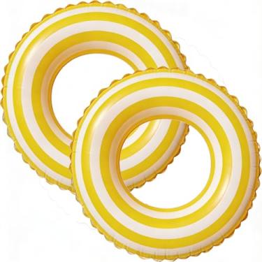 Imagem de 2 peças boias para adultos, pirulito, listrado, boia de piscina, grande, para adultos, 89 cm, clássico, listrado, para adolescentes, adultos, festa de despedida de solteira de verão na praia (pirulito