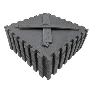 Imagem de Tatame Tapete Eva Emborrachado Infantil 50cmx50cmx10mm 4 Un (Preto)