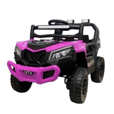 Imagem de Mini Utv Elétrico Infantil Off-Road 12V, Com 4 Motores, Luzes e Sons, Rodas Largas e Cinto Segurança