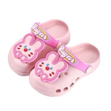 Imagem de Sapatos infantis para brincar – Tamancos de desenho animado com pingentes macios, ajuste ajustável e orifícios de fluxo de ar, sandálias aquáticas fáceis de colocar/tirar para praia, piscina