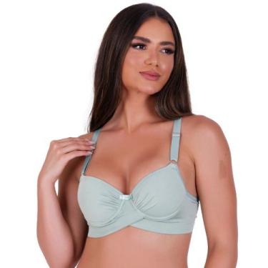 Imagem de Sutiã com Bojo Base Cruzada Alça Reforçada P ao XGG Alice - NAKA MODAS